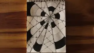 Doodle pattern for beginners | Day 45 | Abstract Line Art | Inky Canvas Palette