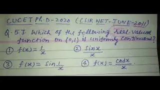 CUCET PhD 2020 || CSIR NET /JRF June  2013