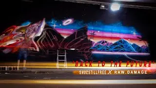 Painting a Retro Mural production | SNUZ - BACK TO THE FUTURE