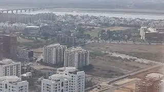 6E 238 Indigo Flight Landing In Surat International Airport View Of Surat Smart City.