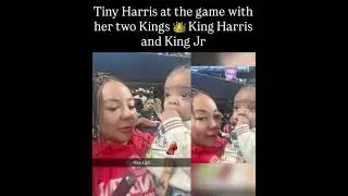 Tiny Harris at the game with her two Kings 👑 King Harris and King Jr