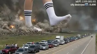  giantess walking in socks.