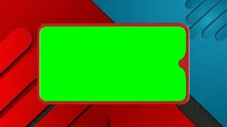 Mobile frame green screen with stylish background Landscape for video editing.