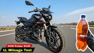 Bajaj Pulsar N160 Mileage Test 2026 with Pillion | Per 1 Litre | High Speed 