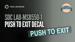Наклейка SDC LAB-MSB550-1 &laquo;Нажми, чтобы выйти&raquo; | Прозрачная этикетка контроля доступа