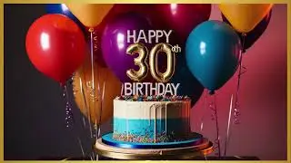 Happy 30th Birthday - TV Art - Screensaver - Wallpaper - Frame Art