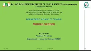 Mobile Sensors | Augmented Reality | SNS Institutions