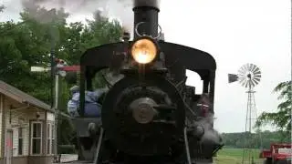 1912 Heisler Steam Locomotive Departing the Silver Creek Station