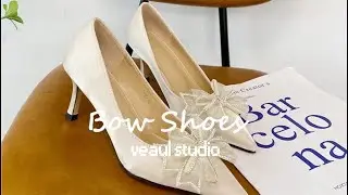 Lovely Beige Dating Rhinestone Bow Pumps 2021 7 cm Stiletto Heels