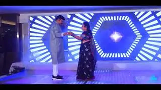 Energetic retro couple sangeet performance