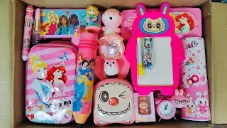 Unboxing Cute Pink Stationery For Girls📚 Labubu Board, Nail Art, Geometry Box, Babrie Pouch, Pen,