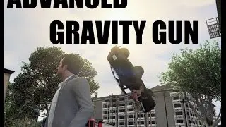 ОБЗОР МОДА В GTA V - Advanced Gravity Gun | Гравитационная пушка!!!