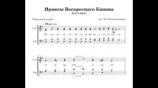 Ирмосы Воскресного Канона 8-го гласа - гарм. М.С.Константинова
