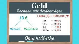 Geld: Rechnen mit Geldbeträgen | ganz einfach erklärt | plus minus mal geteilt | ObachtMathe