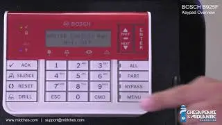 Bosch B925F Keypad Overview
