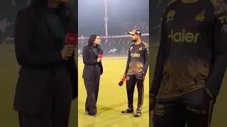 Babar Azam and Zainab Abbas during PSL 9