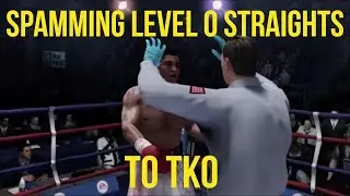 ZERO Punch Stats Spam Test - TKO Stoppage Spamming Ali with level 0 straights - just messing around