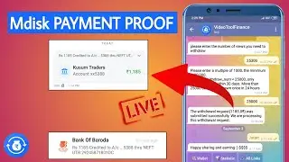 Mdisk Payment Proof | Live Proof | Successfully Withdraw | Money Receive in my Bank | Online Earning