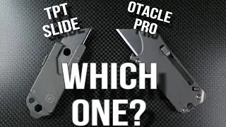 Best Minimalist Titanium Pocket Utility Knife, TPT Slide vs Otacle Pro