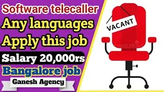 Software telecaller Jobs // 20k+ Salary Every month // All Location Available jobs // Ganesh Agency