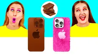 Real Food vs Chocolate Food Challenge | Funny Kitchen Hacks by HAHANOM Challenge