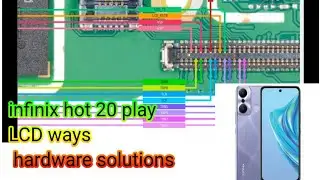 Infinix hot 20 play (x6825) LCD ways||display graphics Borneo hardware solutions||blue screen 
