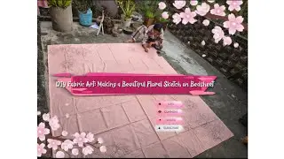 DIY Fabric Art: Making a Beautiful Floral Sketch on Bedsheet #FabricPainting #BedsheetDesign #diy 