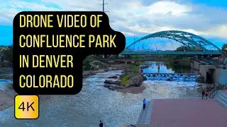 Confluence Park in Denver Colorado | Sunset Drone Footage in Cinematic 4K | 𖥂🛰📸