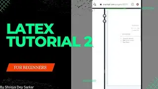 Latex Tutorial 2|| section, subsection