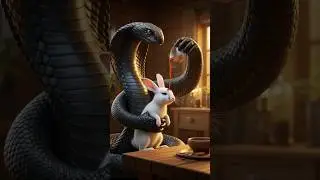 cobra or rabbit ki story #viral #cartoon #facts #funny #animation #kahani #story #cobra#ajgar#rabbit