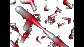 Dynamic water hydrogen-bond network using HyperBalls