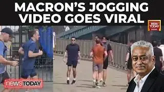 Viral Video: Viral Video: French President Macron Jogs At Mumbai's Marine Drive | Macron India Visit