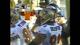 On 3rd and 7, Broncos Qb Gus Frerotte gets sacked by Chike Okeafor.