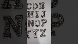 Letter rhinestone patches