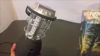 Lingsfire LED camping lantern solar and hand crank