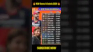 RCB Teams Schedule 2025 🔥 #shorts #ipl2025 #cricket