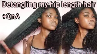 HOW I DETANGLE MY HIP LENGTH RELAXED HAIR + RELAXED HAIR Q N A #4 // RELAXED HAIR // HAIRLISTABOMB