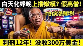 华人大爷假扮高僧在旧金山街头强行化缘，白天给游客戴手串晚上却在赌场搂嫩模！家中墙壁凿开竟全是美金！FBI突袭：判12年没收300万！