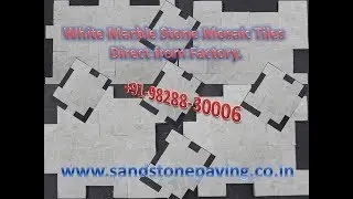 White Marble Stone Mosaic wall cladding tiles for interior and Exterior Split face marble stone tile