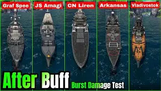 After Buff All Cruiser Burst Damage Test 🔥 Very Shocking Results 😱 - Modern Warships 