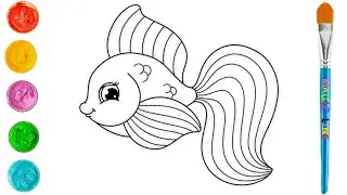 How to draw a magic fish | Cute magic fish drawing | Color magic fish coloring🐟🐠