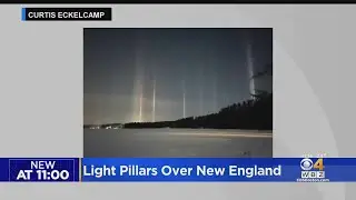 Light pillars spotted over New England