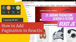 React js Tutorial # 65| How to Add Pagination in ReactJs |E-Commerce site