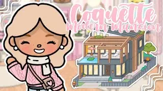 Pink Coquette🫧🎀🌷Modern Mansion [aesthetic house design] Toca Life World🌍