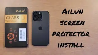 Установка защитного стекла Ailun на iPhone 14 pro