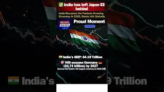 India GDP in TOP 4 🇮🇳 | Japan Down 🇯🇵 | Germany Next 🇩🇪 #breakingnews  #gdp #shortsvideo