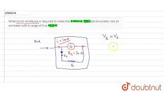 What shunt resistance is required to make the 1.00 mA, 20 Omega Galvanometer into an ammeter wit...