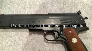 Weihrauch HW 45 cal. 177 - 15 meter shoot.