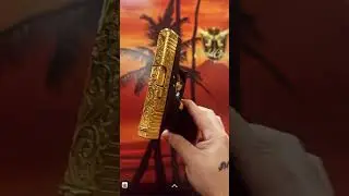 Custom Glock 43x engraved 24k gold plated #glock #43x #9mm #24kgoldn #goldguns #laser #engraved aved
