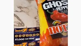 Herr's ghost pepper chips, plus Lottery scratch off. 😎 #chips #review #lottery